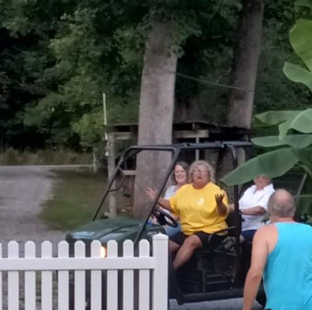 Fan, Cindy, Grandmaw serenade Happy Birthday to me on 29th. Made my day!