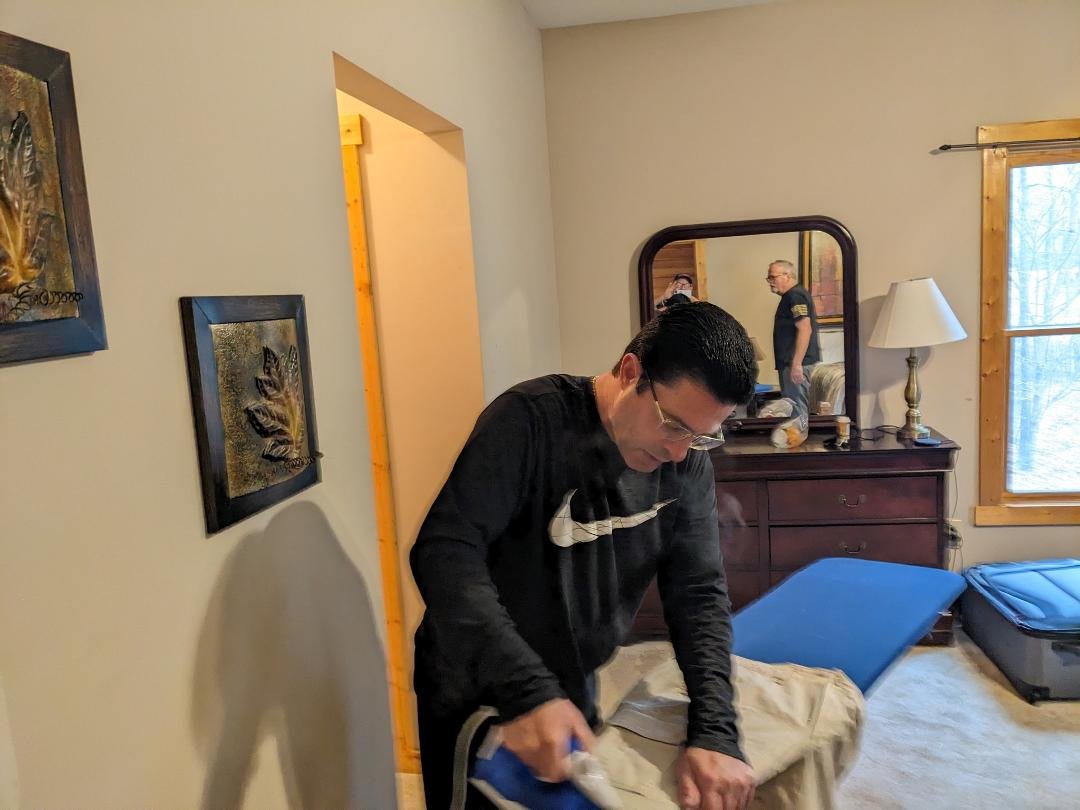 Hey if anyone needs any ironing done I know a guy