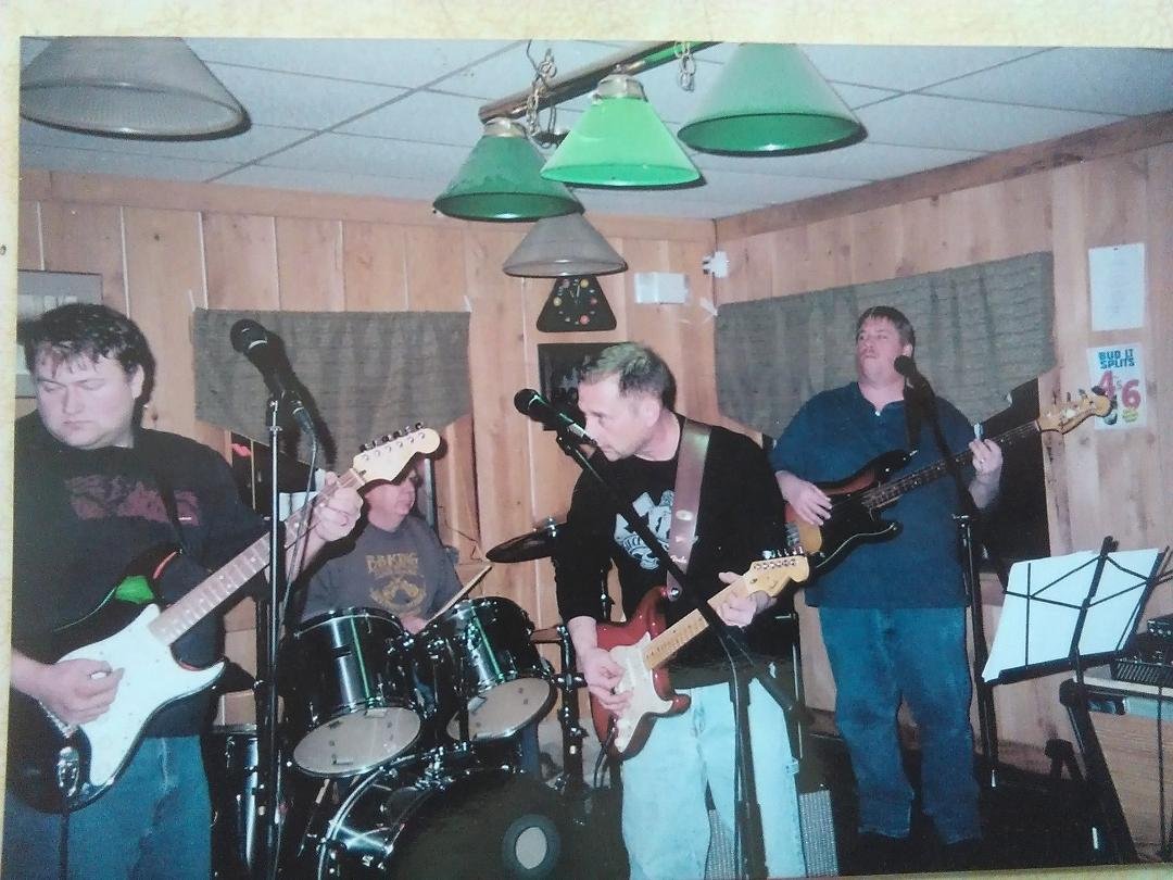 Jammin with the boys at open mic at the moon dance a few years back. We're still jamming at my house when we can get everyone together.