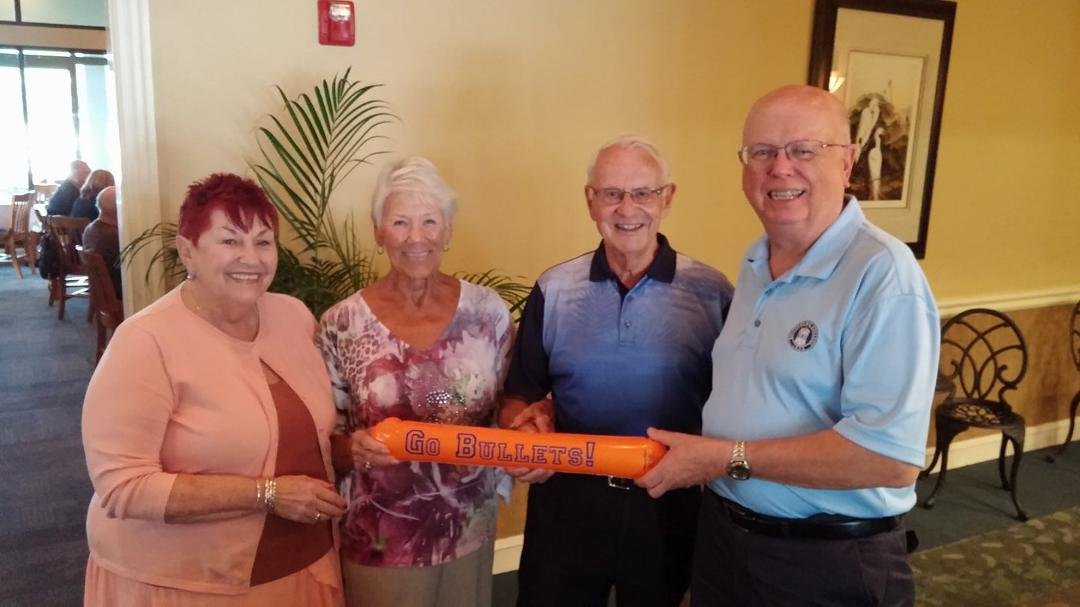 Carol & Bob after a delightful lunch here in Sun City with former President of Gettysburg College Charlie Glassick & his wife Lois. We were celebrating Women's Lacrosse Team's championship won on Sunday in Salem VA.