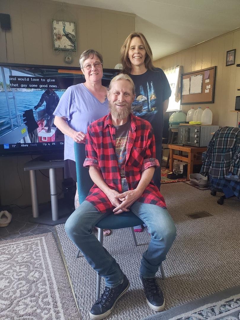 My brother Roy, my sister Donna and me. Just missing Darlene.