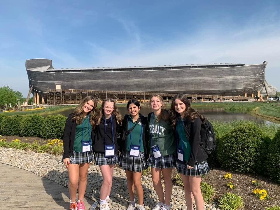 Caitlin went on her last field trip with her class to see Noah’s ark. Here she is with some of her friends standing in the middle. (And I thought we had amazing field trips when I taught school in Germany.)