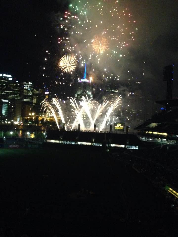 Amazing fire works after the game !!! Great way to kick off the 4th of July celebration!!!