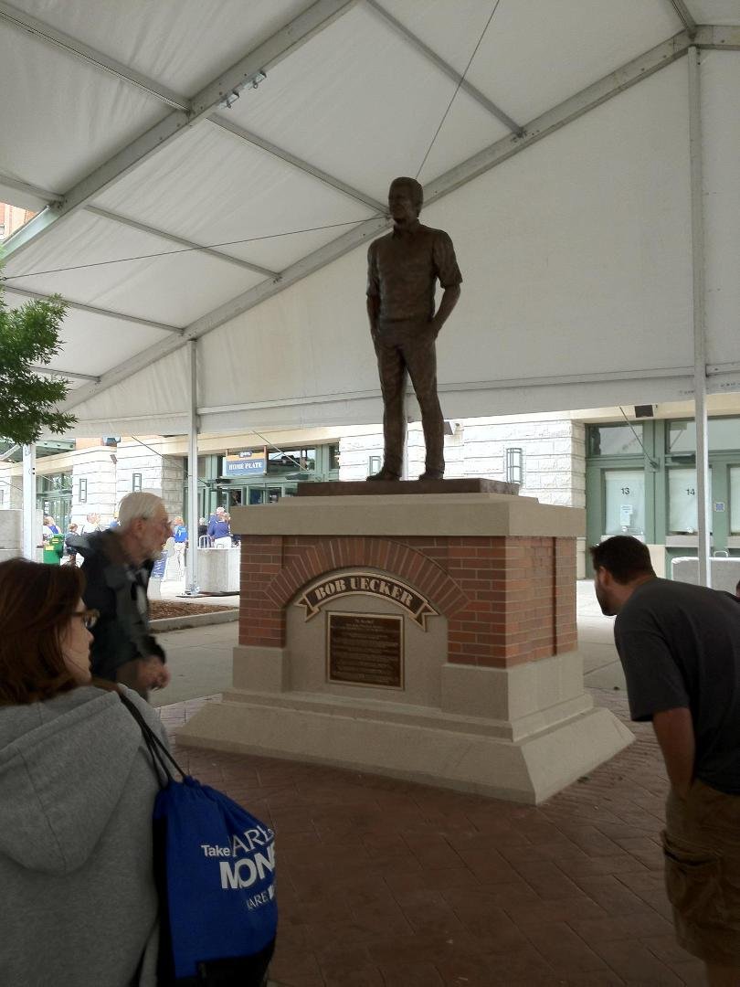 "Mr. Baseball" statue and plaque