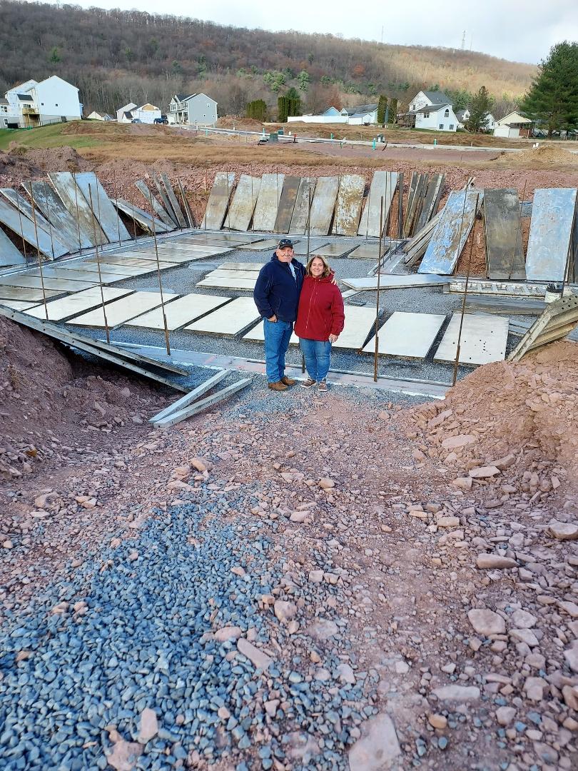 Kim and Lamar at their new house.!
