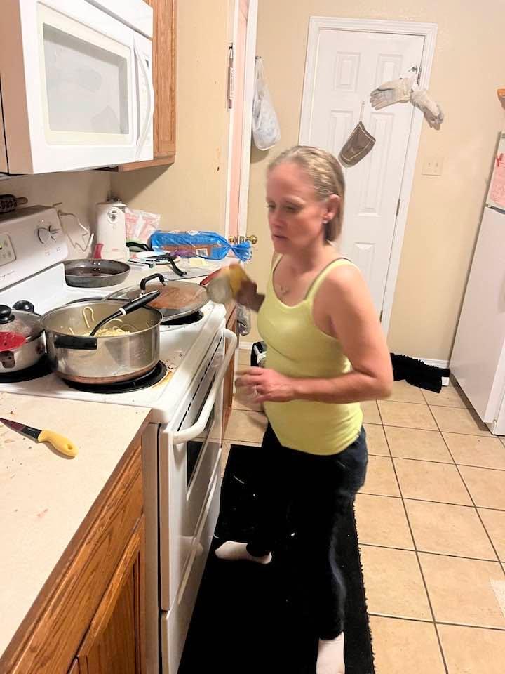 My baby. Doing the damn for ole dad after a long week on the road I love this lady Cassie webberson