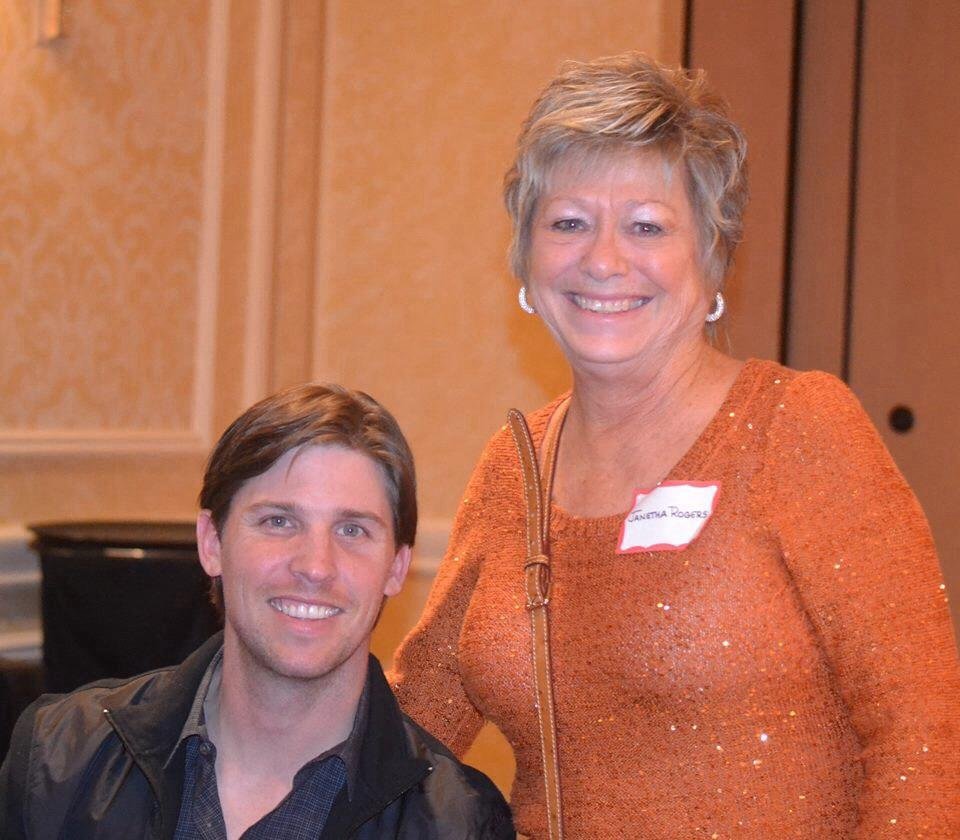 Me and Denny Hamlin NASA car driver so much fun in Vegas