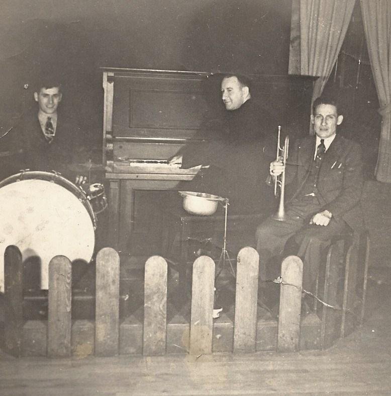 My Dad passed away when I was very young. Here is one of the few pictures I have of him. He's playing the piano in some show, circa pre-war. From the few artifacts that I have from him it's very clear that he had a real lov
