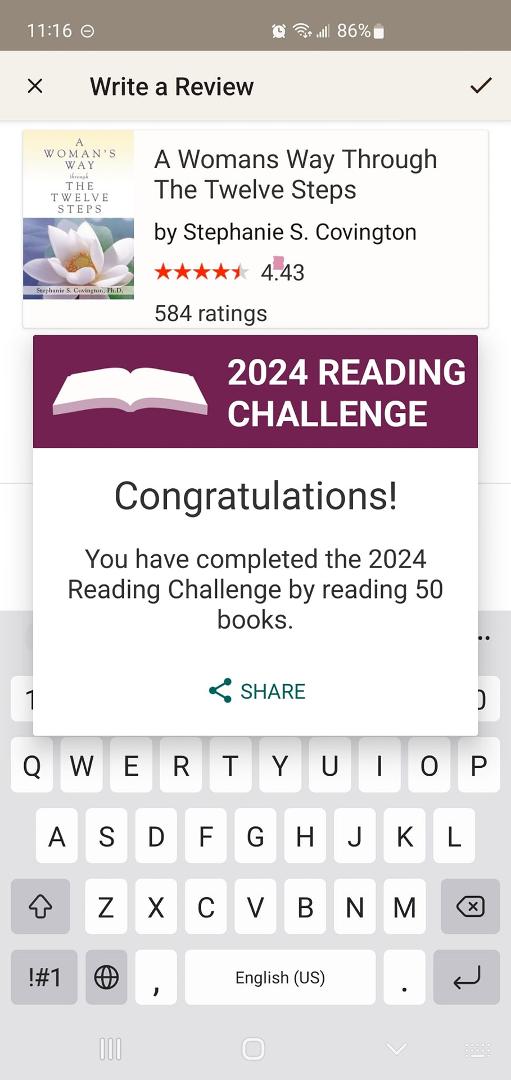 With a full month and one third to spare I reached my extended reading goal for the year tonight!