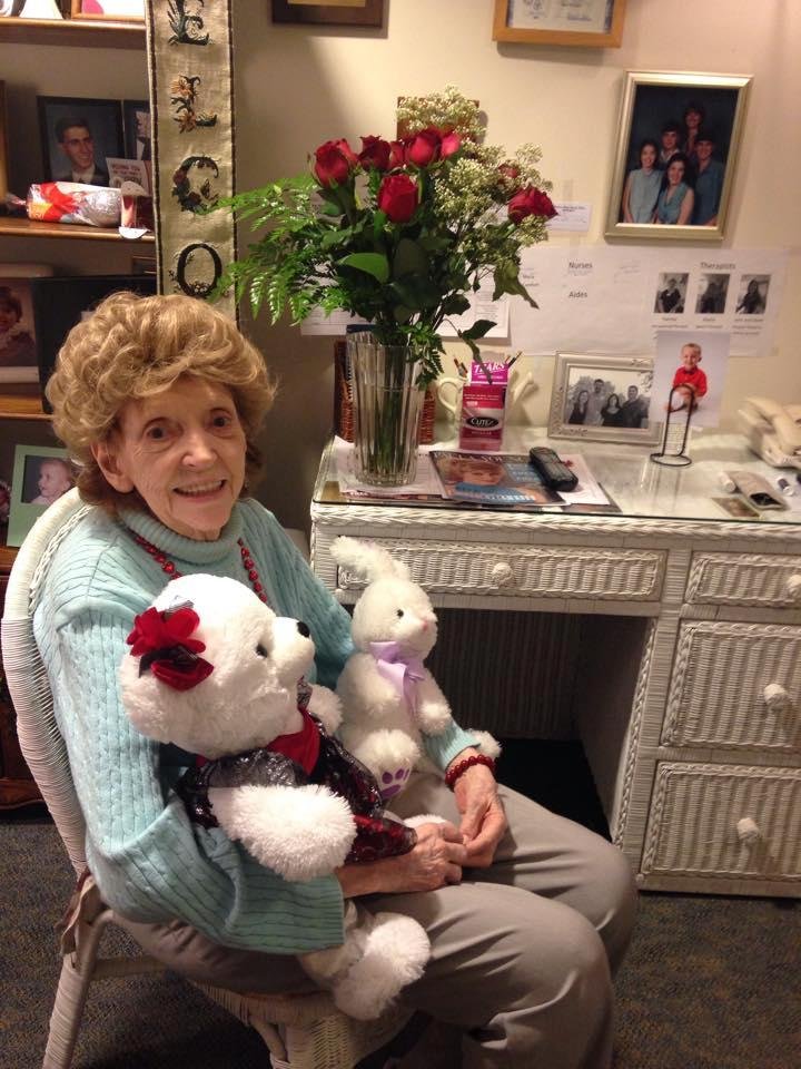 Happy Valentine Day to my mom, Carol Schroeder at the Masonic Home!