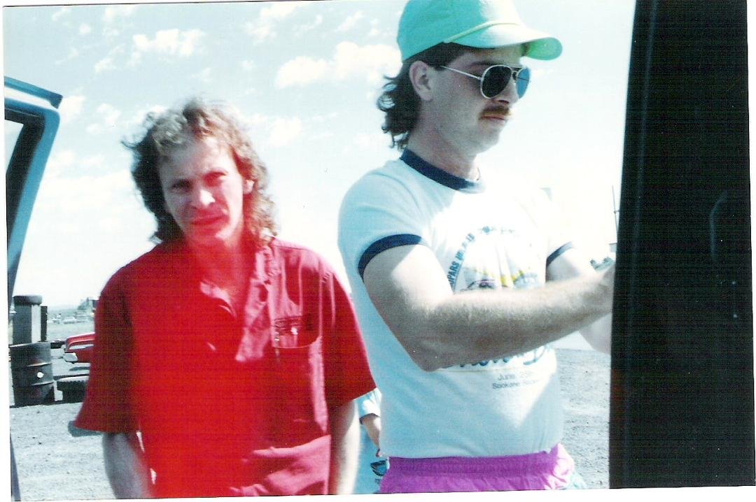 Even back in the day someone supported breast cancer research!! Gotta luv the pink shorts!!!  LOL