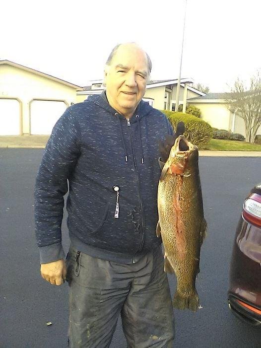 My trophy Rainbow Trout.