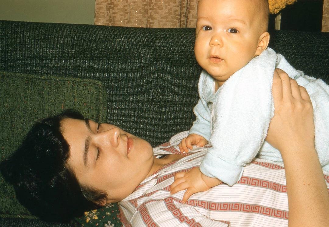 Mom and my big brother, Eddie.