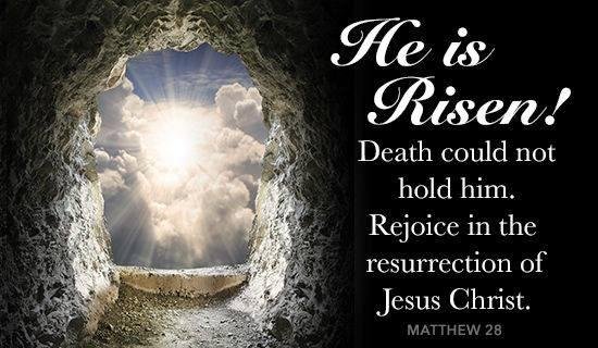 'REJOICE FOR HE HAS RISEN"
Happy Easter ...
