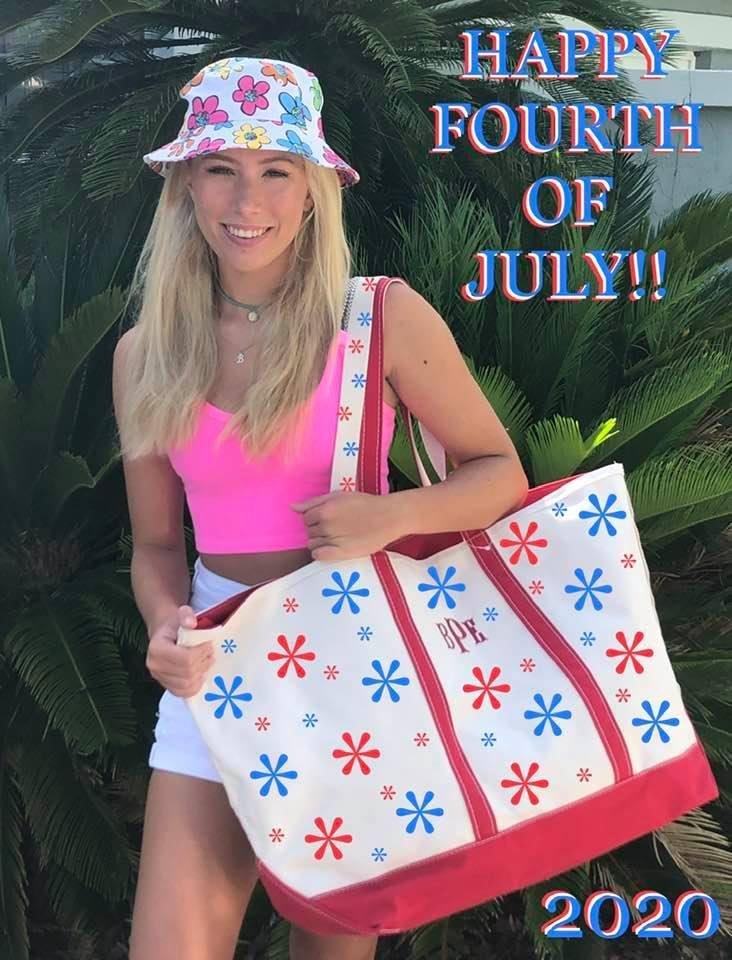 Brishell off to the 🏖 on 🇺🇸4th of July, 2020!❤️🤍💙