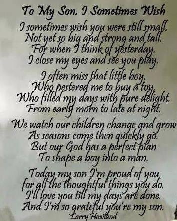 A Message for our son on his Birthday.