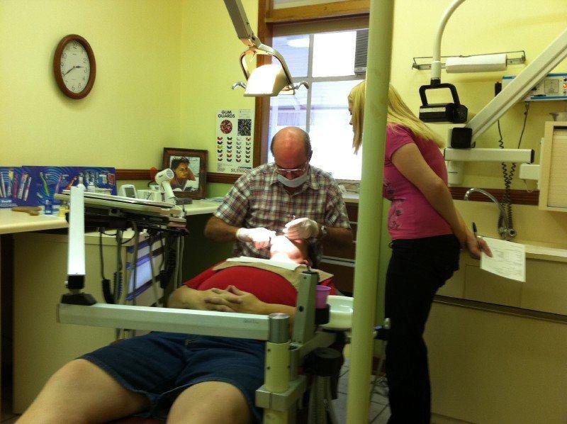 Open up wide - tooth being pulled