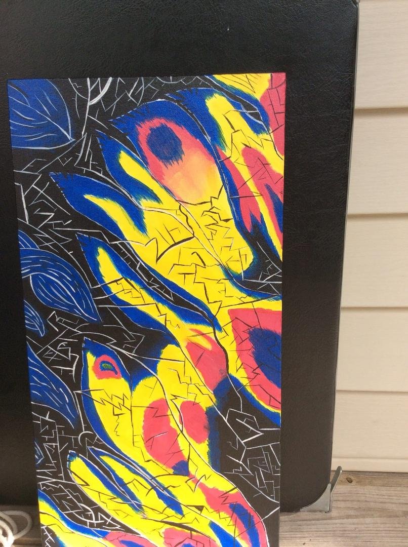 Check out this beautiful painting by my daughter in Art class.