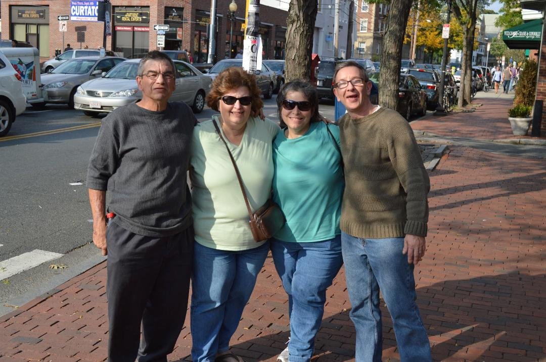 Awesome day with James Radford, Ellen Sklaroff and her parents in Somerville MA Davis Square HONK 2012