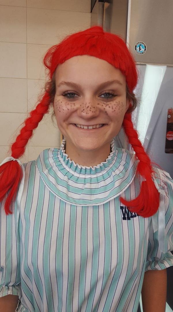 Hi all,
Wendy's in Crosby grand opening today. Meet Wendy! Otherwise, known as my baby granddaughter,  Rylee Rae! Her first job! She is so proud!
