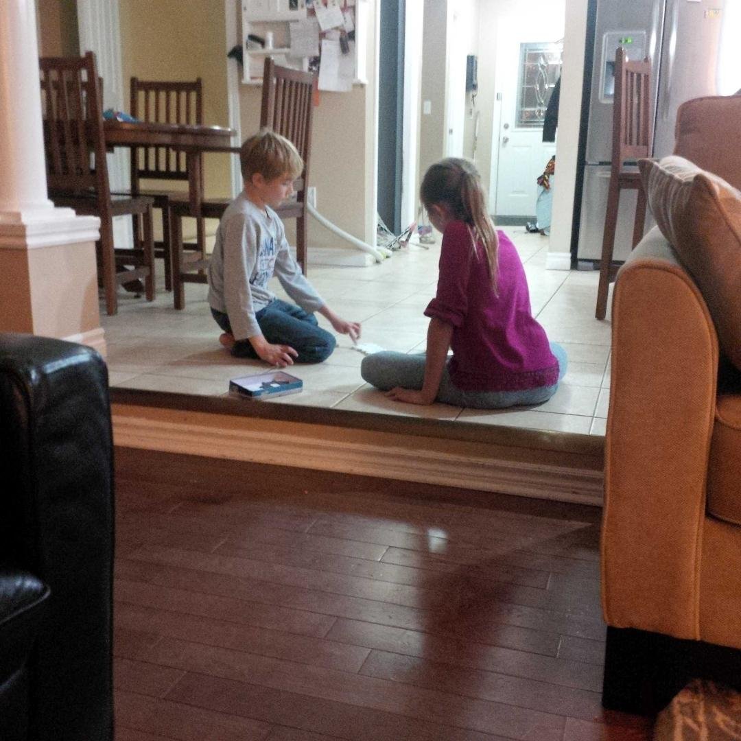 This is what life is about, my 2 kids Nicole and Ethan playing together. No TV or IPODS!
