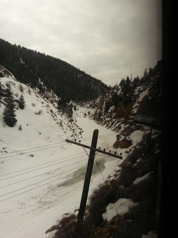 On the way to Glenwood Springs by train.