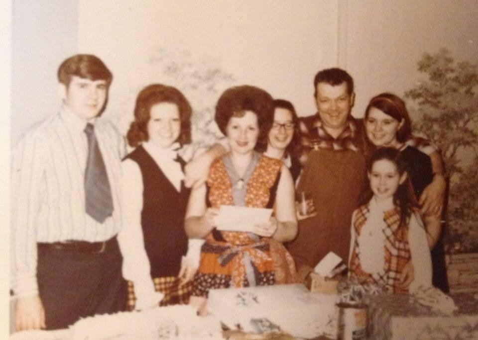 This was a photo of our family at Mom and Dad's 25th wedding anniversary party held at the "old" Kerman Grotto...taken in February 1971. Unfortunately, our sweet Dad passed away the following April 1971, at the age of 44.