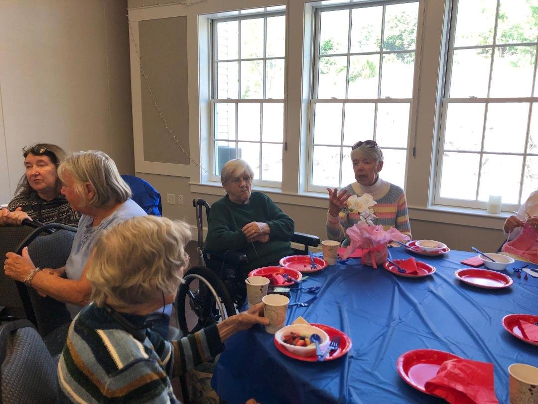 99 years old and counting. Happy Birthday Mom. (Edna Fingean in the green shirt.)