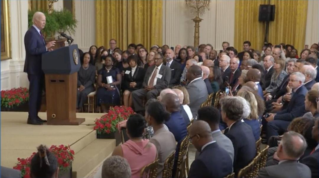 President Joe Biden, Aug. 28, 2023, White House:
"Hate will not prevail in America. Now is the time for all Americans to speak up. History is being erased, books are being banned."
“Silence is complicity and we’re not go