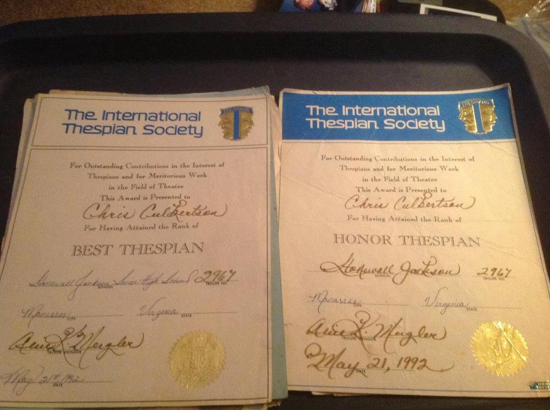 Found some school certificates...21 years ago...