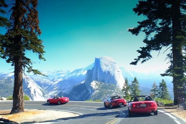 Recent fun times with the So. Cal. Miata Club. Melissa & I are the in the middle roadster. Great time, and fabulous drives!