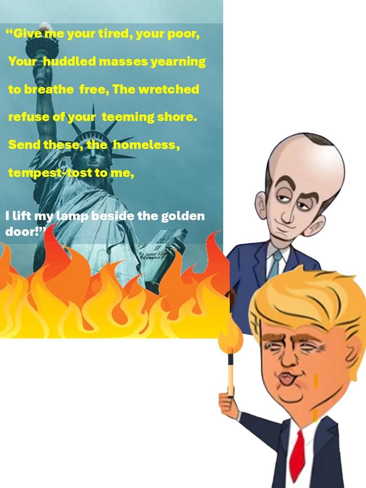 Trump and Stephen Miller have taken a torch to our core beliefs and what it means to be an American. This is what happens when you give power to those who lack compassion, reason, and humanity. What once was a hopeful promi