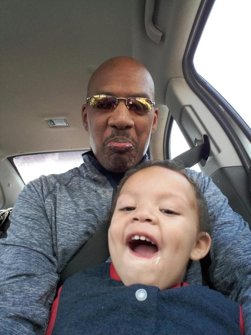 Hanging out with my grandson, having fun!!