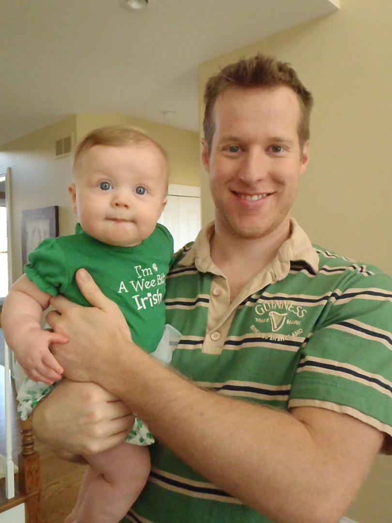 Spending St. Patrick's Day with Allison, Rob and Natalie. These two are a wee bit Irish.