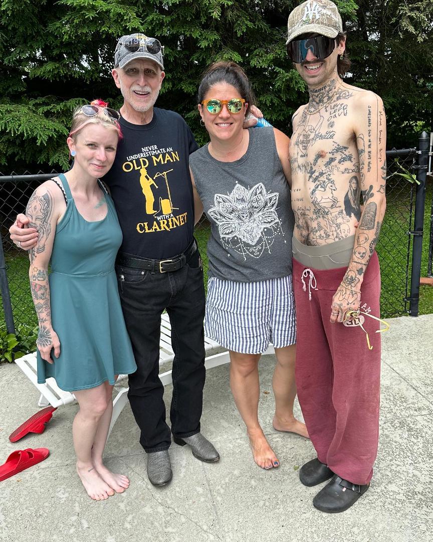 Father’s Day 2023 with my kids, Rachel, Leah, and David