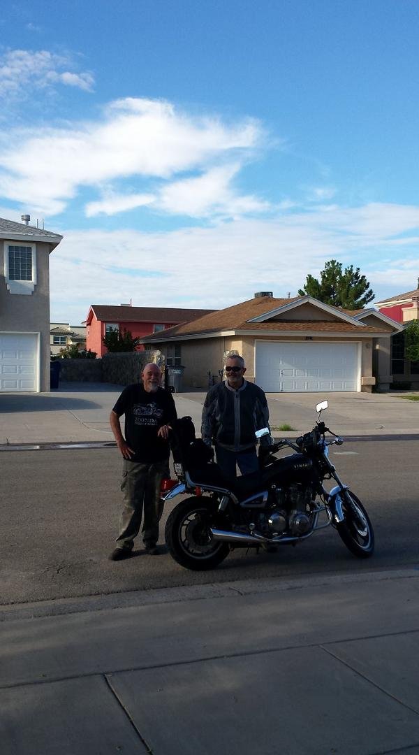 Jim and I are riding to the mountains and now we're there. Cloud Croft via Tularosa
