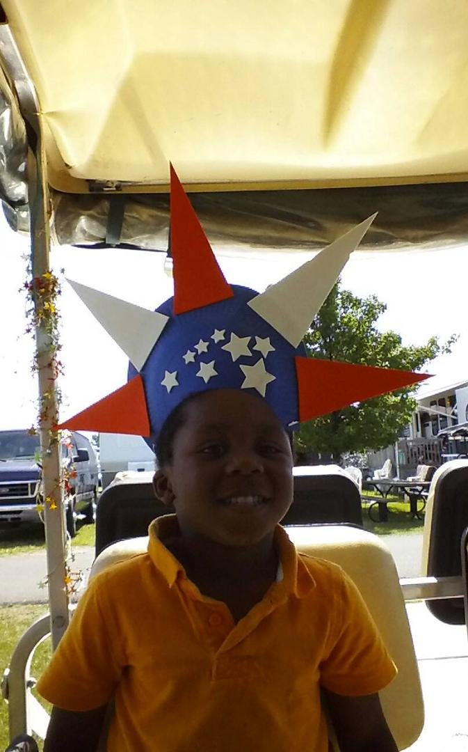 Made at the kids craft time at the campground.