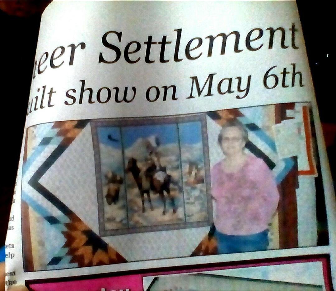 Not very good coming from a small newspaper photo, but still want to share. No, Christy Spartz, it is not me shaking, ha!