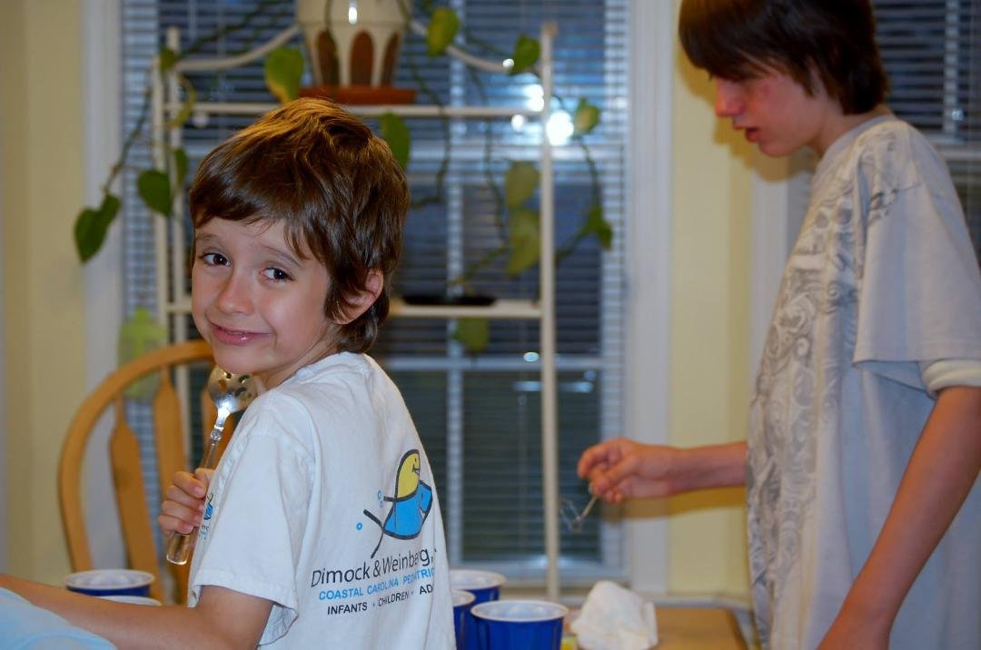 Boys Dying Easter Eggs-4/19/14
