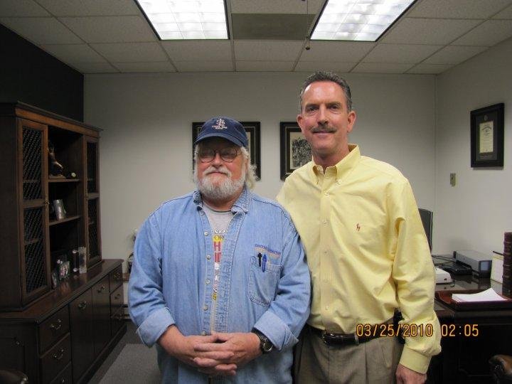 Dennis Murphy Financial Secretary IBEW Local 1 and Me upon completing all the signing of retirement documents.