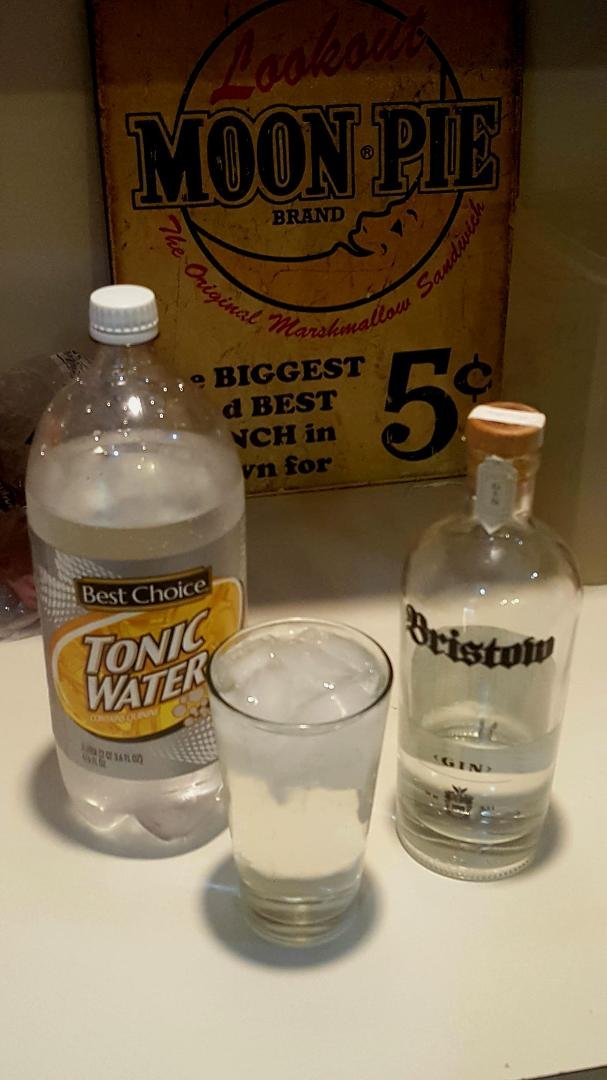 Taking my afternoon dose of Quinine to ward off the Carona Virus ( and Malaria). It ain't easy being me.