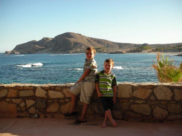 Two boys, too cool.  The view from our lanai.