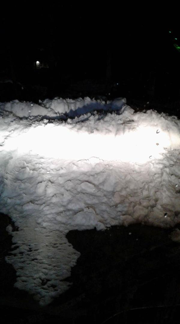 Yup....theres a 2 yd can in that snow pile.