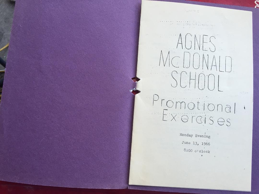 An original program from a school that is no more.....