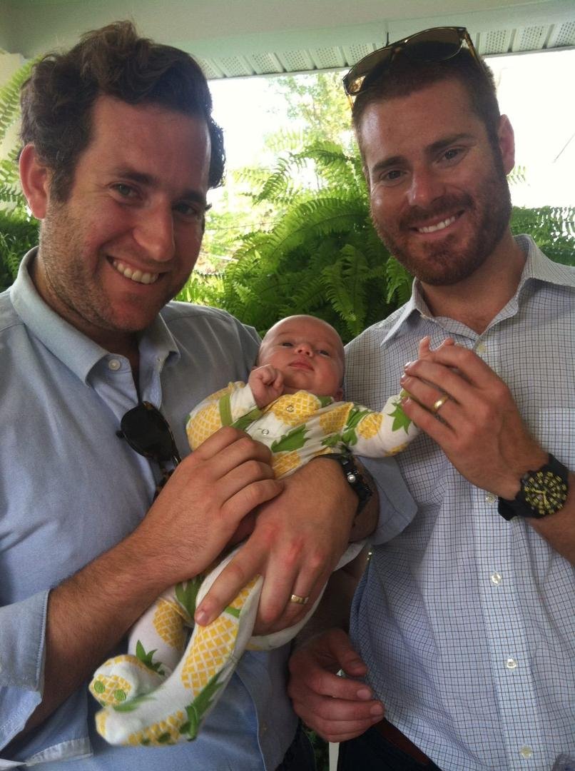Baby Sasha, Proud Papa and Uncle Ross