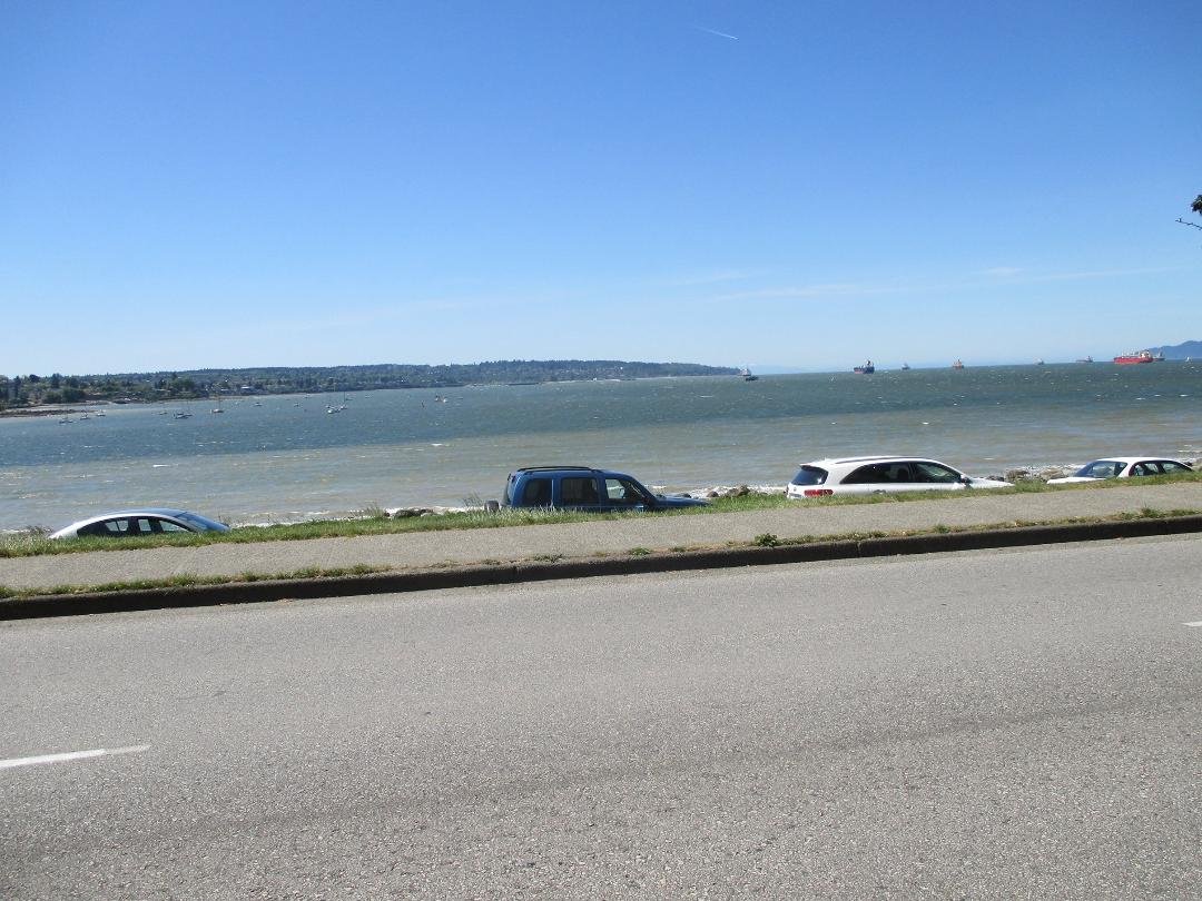 Pacific Ocean View as seen from Vancouver waterfront area.