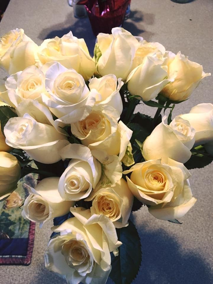 From my sweet friends Don and Becky Sable.  Thank you for these beautiful roses.