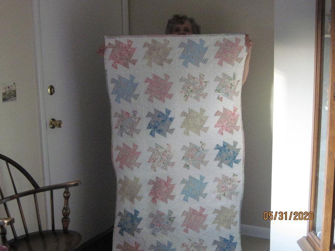 Here is my latest creation I finished today. The quilt name is "Little Twister" very time consuming but happy with the way it turned out.