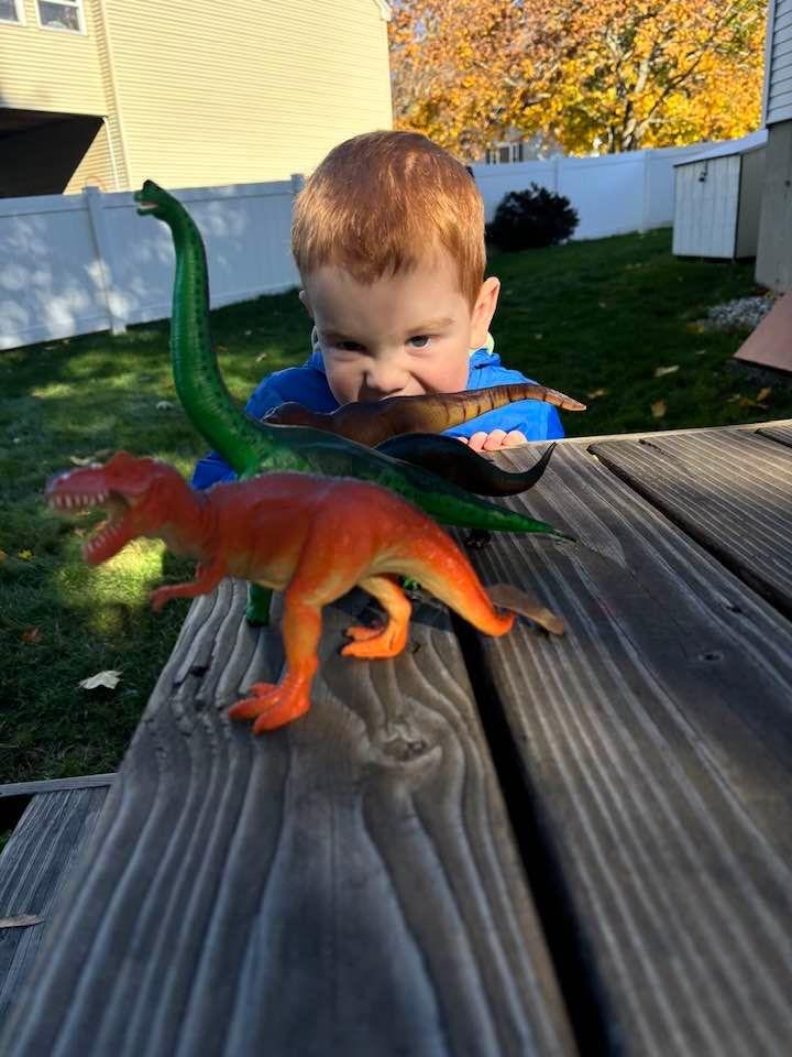 Friday with Jimmy and his dinosaurs.