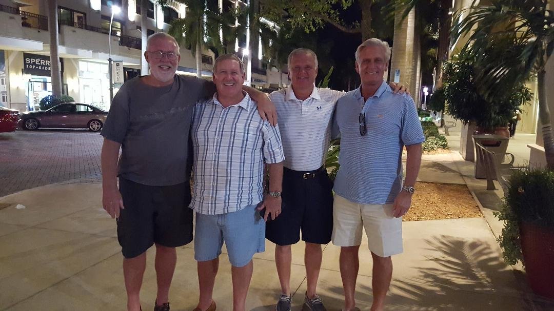Hanging out with friends at Mercato in Naples.